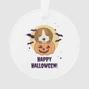 Ornamento Beagle In Pumpkin Sweet Dogs Happy Halloween