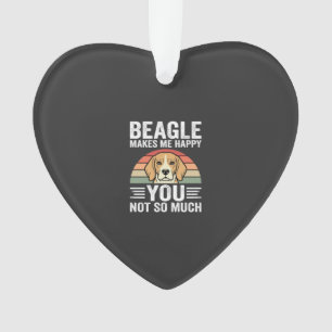 Ornamento Beagle Me Faz Feliz Amante de Cachorro
