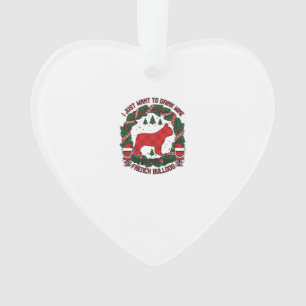 Ornamento Beba Vinho Bulldog Francês Cachorro Xadrez Vermelh