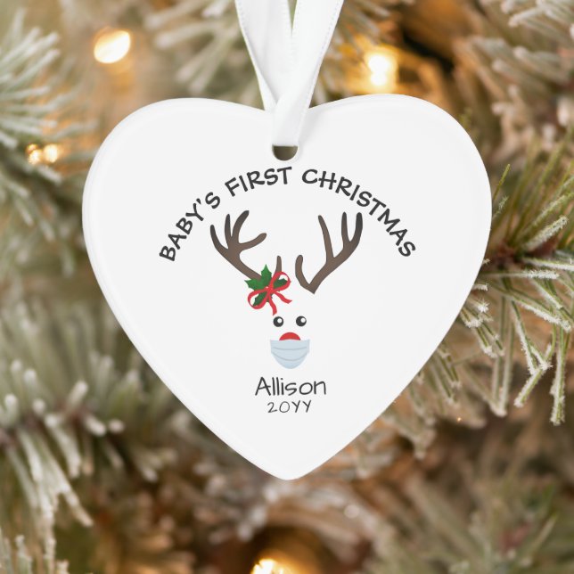 Ornamento Bebê Menina Primeiro Reinador de Natal Personaliza (Árvore)