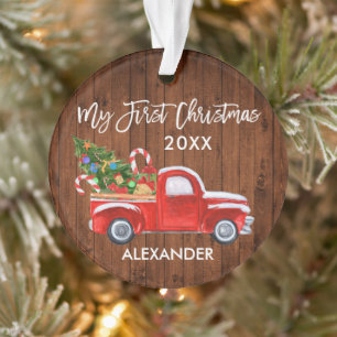 Ornamento Bebê Meu Primeiro Doces De Natal Canaviam Caminh