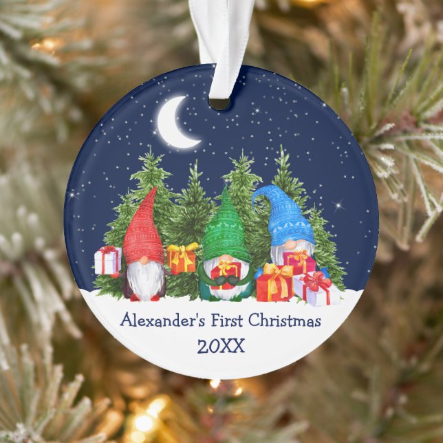 Ornamento Bebê Primeiro Natal Céu dos Gnomos Causados (Árvore)