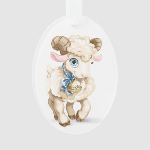 Ornamento Bebê - Primeiro Natal - Lamb