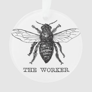Ornamento Bee Worker Honey Black Bumblebee