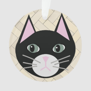 Ornamento Beige de osso de gato