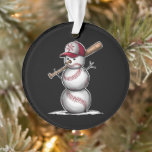 Ornamento Beisebol Snowman Balls Snow Natal Presente no Nata<br><div class="desc">Beisebol Snowman Balls Snow Natal Presente no Natal</div>
