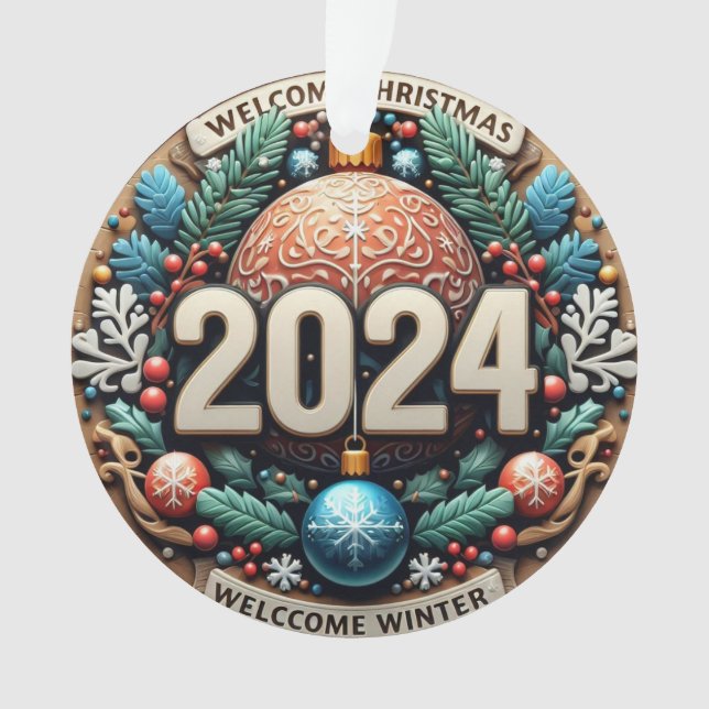 Ornamento Bem-vindo ao inverno de 2024 (Frente)
