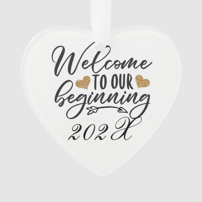 Ornamento Bem-Vindo Ao Nosso Começo Ano (Frente)
