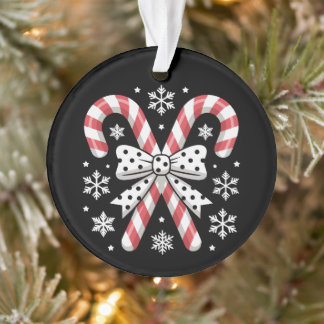 Ornamento Bengalas de Natal Bolinhas Arco Flocos de Neve