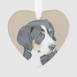 Ornamento Bernese Mountain Dog Puppy Painting - Arte Origina