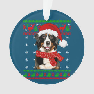 Ornamento Bernese Mountain Dog Ugly Sweater Christmas Puppy