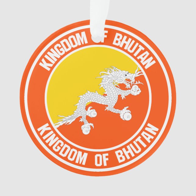Ornamento Bhutan Round Emblem (Frente)