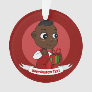 Ornamento Bicicleta de Natal Afro-Americano