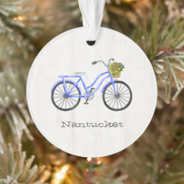Ornamento Bicicleta Nantucket Família Reunião Ano Flores Div