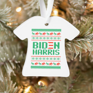 Ornamento BIDEN HARRIS UGLY CHRISTMAS SWEATER (Verde)