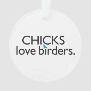 Ornamento Birders do amor dos pintinhos