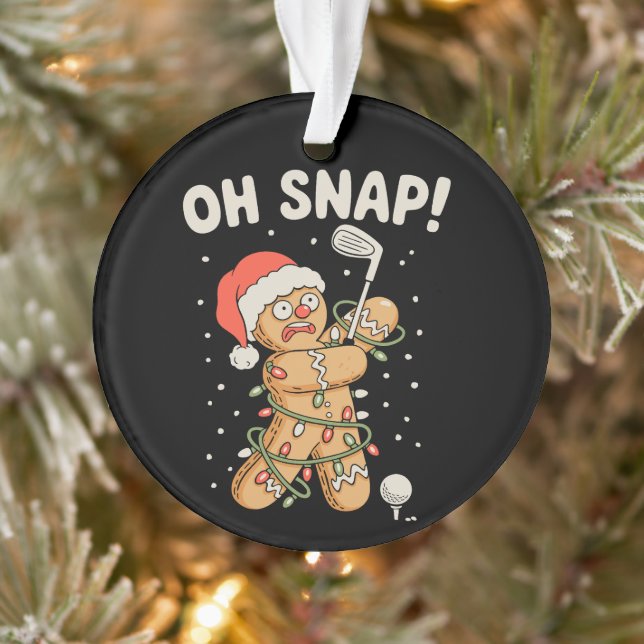 Ornamento Biscoito de Natal Gingerbread Oh Snap Golfe Golfis (Árvore)