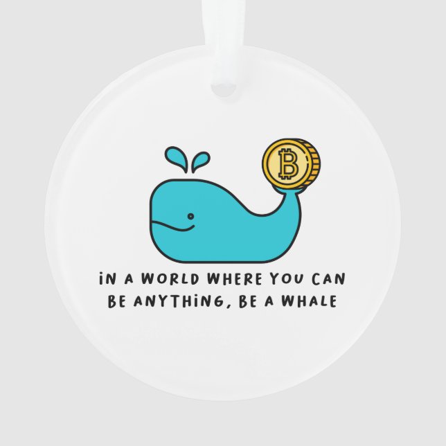 Ornamento Bitmoney Whale Crypto Investor & BTC Trading Desig (Verso)