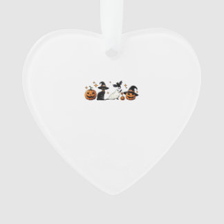 Ornamento Black Cat Halloween Pumpkin Boo Ghost Witch Spooky