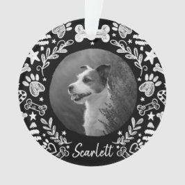Ornamento Black Chalkboard Art Frame Dog Memorial Keepsael