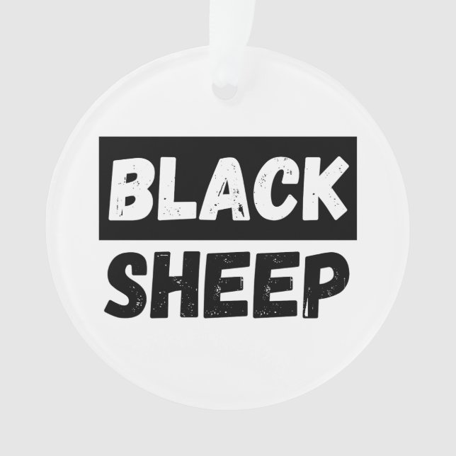 Ornamento Black Sheep Bold Distressed Rebel Streetwear Art (Frente)