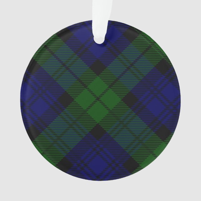 Ornamento Black Watch Tartan Blue Green Xadrez (Frente)