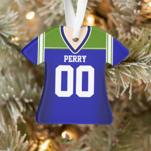 Ornamento Blue/Green/White Football Jersey