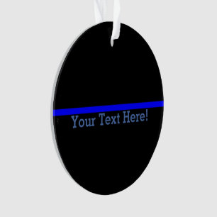 Ornamento Blue Line fino simbólico seu texto no preto