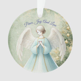 Ornamento Blue Pastel Angel Christian Christmas