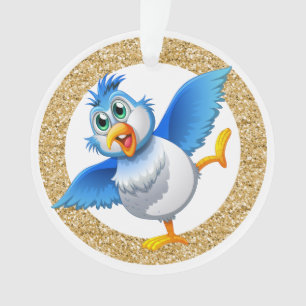 Ornamento Bluebird do divertimento da felicidade 5