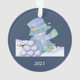 Ornamento Blues de inverno giro