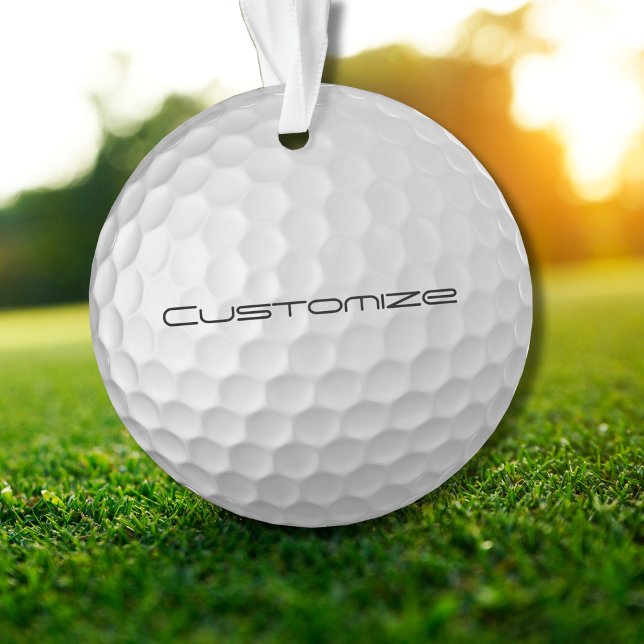 Ornamento Bola de Golfe com Texto Personalizado (Criador carregado)