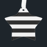 Ornamento Bold Black And White Stripes Design<br><div class="desc">Black and white graphic stripes in horizontal or in vertical fashion are a modern classic graphic design style that always make for a great custom gift for yourself or for someone special on your list, these are sure to make an impression on any festive occasions. Email us using the "Message"...</div>