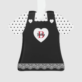 Ornamento Bolinhas brancas e pretas Pinaforça