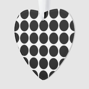Ornamento Bolinhas pretas em branco