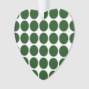 Ornamento Bolinhas verdes em branco