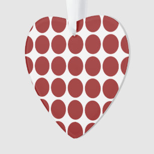 Ornamento Bolinhas vermelhas em branco