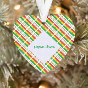 Ornamento Bolívia Bandeira Boliviana Personalizada em Verde 