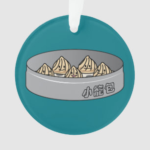 Ornamento Bolo chinês de Dim Sum da bolinha de massa da sop