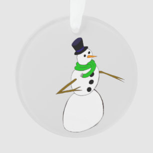 Ornamento boneco de neve
