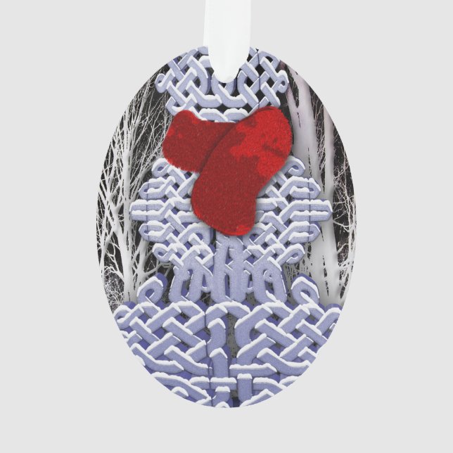 Ornamento Boneco de neve celta do nó (Verso)