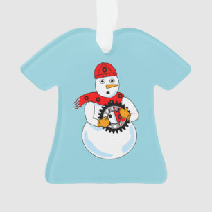 Ornamento Boneco de Neve Mecânico