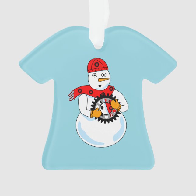 Ornamento Boneco de Neve Mecânico (Frente)