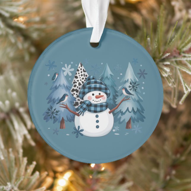 Ornamento Boneco de Neve Natal Divertido Árvores de Natal Fé (Árvore)