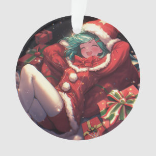 Ornamento Bonita Papais noeis de Natal Empolgados Oferece Me