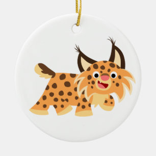 Ornamento Bonito de Cartoon Bobcat