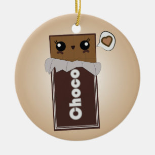Ornamento bonito do bar de chocolate