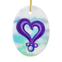Ornamento bonito do Coração Púrpura