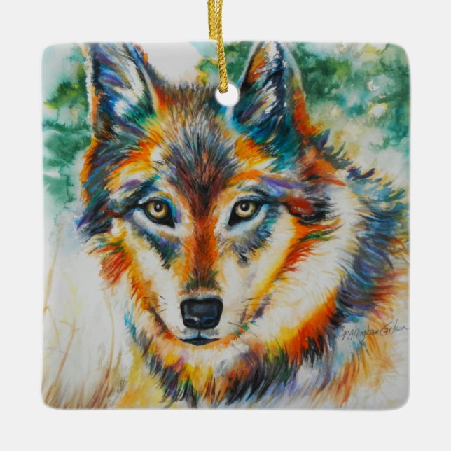 Ornamento bonito do lobo (Frente)