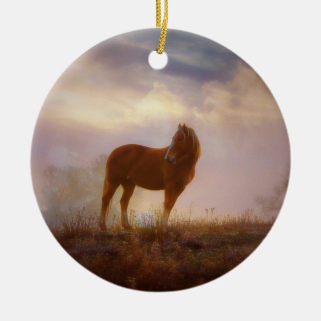 Ornamento bonito Palomino Mustang (Frente)